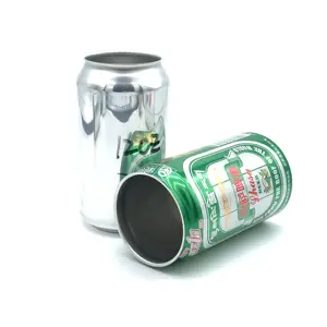 Embalagem de bebidas de alumínio em branco com impressão lisa personalizada de 12 onças, latas pequenas de metal vazias para refrigerantes a granel de 250 ml 330 ml 355 ml à venda