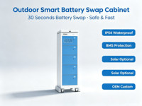 Gabinete de Intercambio de Baterías Inteligente para Exteriores ESINO de 5 Ranuras, Gabinete de Litio para Bicicletas Eléctricas con Protección IP54 a Prueba de Agua y BMS Solar
