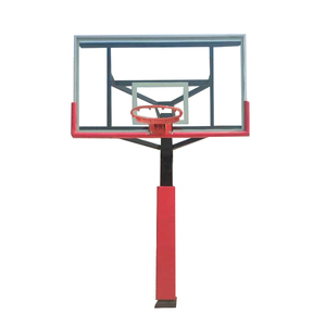 Suporte de Basquete Manual Ajustável em Altura com Tabela de Vidro Temperado para Instalação no Solo - Equipamento Esportivo com Certificação ISO CE - Product Image 4