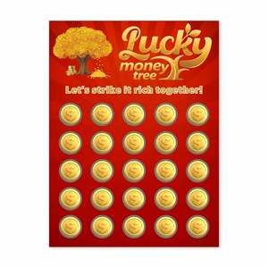 Golden Winning Style Scratch Card Custom Screen Printing Prize Data Design Oem Odm Manufacturer - Product Image 2