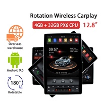 Navihua 12,8 pouces, système Android 9.0, écran rotatif à 100 degrés, navigateur multimédia pour Tesla Style, lecteur DVD de voiture universel 4+32
