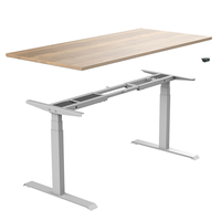 Bureau blanc électrique hauteur réglable debout ordinateur table élévatrice assis debout bureau 3 jambes de scène anti-collision double moteur