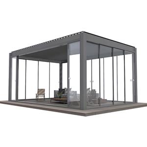 Thiết Kế Hiện Đại Nhôm Có Thể Thu Vào Bioclimatic Có Thể Gập Lại Louver Mái Pergola Mái Hiên Tán Không Thấm Nước Cho Ngoài Trời Vườn Sử Dụng - Product Image 3