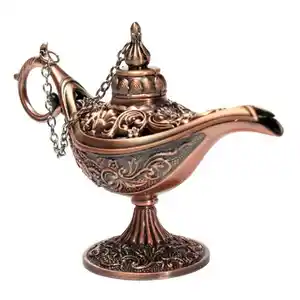 Toy For Home Decor Ornaments Legend Hollow Out Fairy Tale Aladdin Magic Lamp Tea Pot Genie Lamp Vintage Retro
