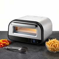 Four à pizza et friteuse à air 2-en-1 programmable électrique Turbo-Bake 12 pouces pour usage domestique