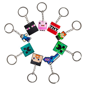 Porte-clés mignon en caoutchouc souple, motif dessin animé, pendentif personnalisé, étiquette de clé, design logo, cadeau pour sac à dos - Product Image 1