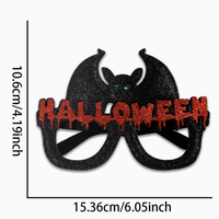 Gafas de Disfraz de Murciélago Rojo Estilo Diablo, Accesorios de Cosplay Espeluznantes para Halloween, Monturas con Múltiples Diseños, Accesorios para Fiestas