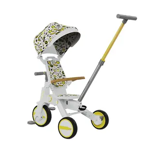BEBELUX SL-168 מתקפל מתכוונן ילדים תלת אופן תינוק תלת אופן 360 מושב סיבוב תינוק תלת אופן אופניים תלת אופן תינוק גפן להתבטל