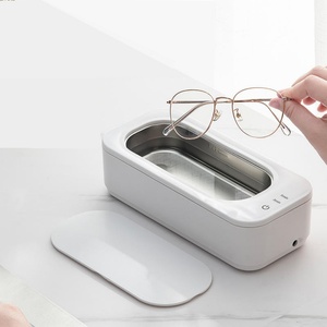 Ultrasonic Cleaner Glasses Ring Mini Ultrasonic Washing <b>Machine</b> With Timer 350ML Portable Plastic Stainless Steel Power - Product Image 1