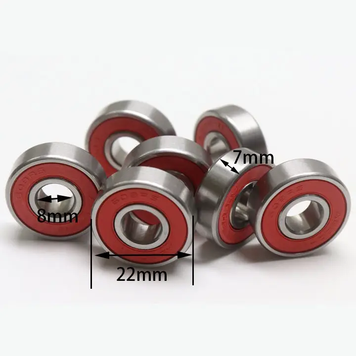 Çin toptan ünlü rulman 608 Skateboard 608 608ZZ boyutu 8x22x7mm derin oluk bal için rulman kaykay