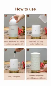 New Arrival 160ml The Water Cube Ceramic Wood Aroma Diffuser Stone Air Humidifier Ultrasonic Essential Oil Diffuser