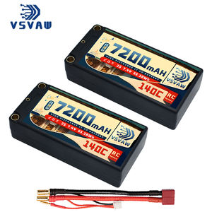 VSVAW 2S Lipo Batería 7,4 V 7200mAh 140C con conector EC5/EC3/T/XT60 para RC Buggy Truggy Vehículo Coche Camión Tanque Racing Hobb - Product Image 1