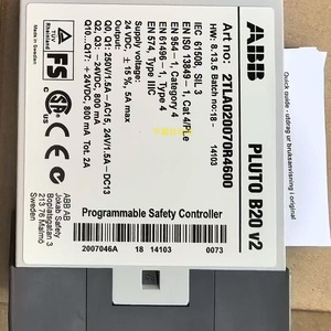 Controlador de Seguridad Programable ABB Pluto B20 V2, 16 E/S, 240V, Modbus, Fabricado en Polonia - Product Image 3