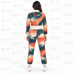 <b>Womens</b> Sublimation Tracksuit Custom Printed Sportswear Full Set Athletic Training <b>Jacket</b> Pants Running Fitness Gym - Product Image 4