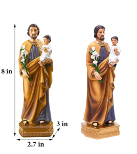 Saint and Child Jesus Resin - Religious Altar Decor Handcrafted Custom OEM Wholesale Factory Resin Material and Long-las - Product Image 6