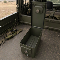 Boîte à munitions ronde avec serrure à combinaison, pour la chasse en plein air, étanche, portable, durable, grande capacité, étui de rangement pour munitions