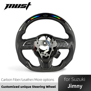 Volant <span class=keywords><strong>sport</strong></span> tout-terrain personnalisé en fibre de carbone noire avec affichage LED des tours de pédalier pour <span class=keywords><strong>Suzuki</strong></span> Jimny <span class=keywords><strong>Swift</strong></span> 2017-2026 - Product Image 2