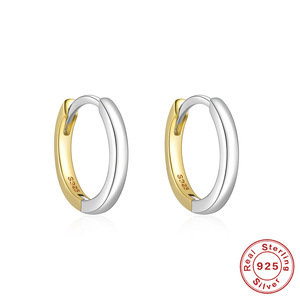 <b>Solid</b> <b>Silver</b> <b>Earrings</b> Without Piercing Geometric Round Ear Cuff Minimalist Cartilage <b>Earrings</b> for Women Simple Jewelry - Product Image 6