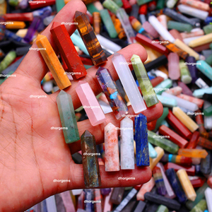 Cabujón de Labradorita Natural en Forma de Punta de Lápiz, Gema Hecha a Mano para Decoración del Hogar, Fabricación de Joyas, Multibrillante y Suave - Product Image 3