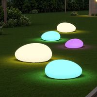 Lampes de jardin LED à 16 couleurs changeantes avec télécommande, pierres lumineuses de luxe en plastique pour patio, pelouse et aménagement paysager