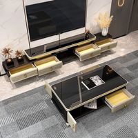 Ensemble de meuble TV et table basse de style nordique moderne, design tendance, prix d'usine, prix bas, pour salon