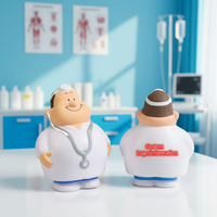Vente en gros de balles anti-stress personnalisées Doctor Bert avec logo sur mesure, idéales pour les cadeaux d'hôpital