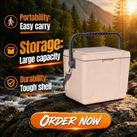 Réfrigérateur portable 20QT pour voiture, glacière de pique-nique extérieure, boîte de rangement alimentaire, glacière en plastique pour 30 canettes de cola
