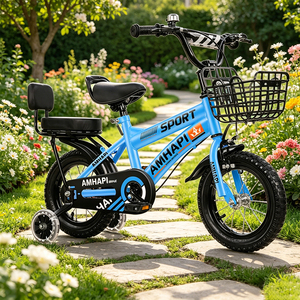 Nova Oferta: Bicicleta Infantil de Montanha 12 Polegadas com Suspensão, Rodas de Treinamento, Freio Traseiro e 6 Velocidades para Crianças de 3 a 8 Anos - Product Image 4