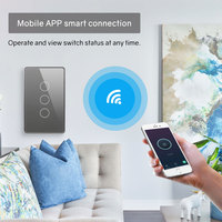Interruptor inteligente Tuya TYSH, proveedor de China, interruptor de hogar inteligente Tuya, lámpara de luz de pared Wifi, interruptor de módulo táctil que funciona con Alexa