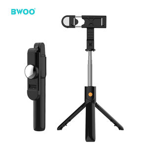 BWOO-trípode inalámbrico para teléfono, <span class=keywords><strong>palo</strong></span> de selfi con luz de relleno, color azul, 4,2 - Product Image 1