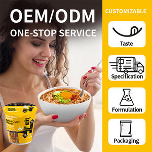 Ít chất béo không khí khô cà ri hương vị không chiên Ramen súp cup protein 32G mì ăn liền - Product Image 6