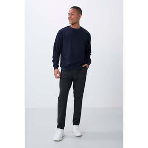 Pantalon de survêtement pour homme gris foncé texturé coupe standard - 82155 - Gris foncé - Product Image 2