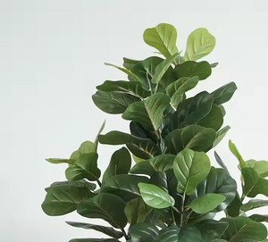 All'ingrosso foglie fiorite simulate di plastica Ficus Lyrata piante finte pieghevoli alberi artificiali per la decorazione della casa - Product Image 2