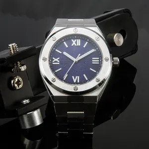 2020 new stainless steel band stainless steel case straight sand mechanical automatic watch men's watch