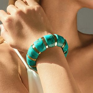 Joyería de Moda para Damas, Productos del Mercado de Yiwu, Juego de Brazaletes de Cuentas Elásticas con Nudos, Estilo Cachemir, Accesorios Brasileños Redondos MSSZ037 - Product Image 5