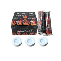 Charbon à chicha YKS 33 mm, vente chaude au Moyen-Orient, allumage rapide, charbon argenté, sans fumée, bois de fruit, fabrication mécanique, durée de combustion de 30 à 70 minutes