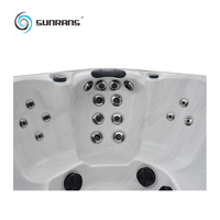 Sunrans Balboa Spa de luxe extérieur ingénieux pour 6 personnes Bain à remous pour jardin extérieur pour 6 personnes Baignoire à jets d'air Baignoire spa