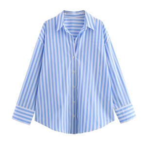 韩国服装批发条纹T恤女士上衣漂亮绑带女式服装衬衫 - Product Image 2
