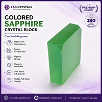 Bloc de cristal de saphir de laboratoire, Corindon synthétique CZ Czochralski pour fabricant de verres de montre en saphir