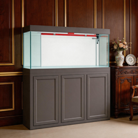 Aquarium Colonne Haute en Verre Ultra Blanc avec Affichage Intelligent, Filtration Supérieure et Éclairage LED
