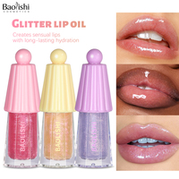Huile à lèvres hydratante effet bonbon, brillance nacrée, rose doré, teinte miroir, transparente, effet gelée cristalline, maquillage sexy