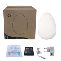 Bola LED Multicolor Cambiante, Decoración de Luces para Bodas, Luz Nocturna Festiva con Forma de Huevo, IP65 Impermeable