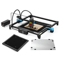 Graveur laser 3D portable haute précision pour bois, TTS 20W, protection oculaire, assistance pneumatique, zone de travail 418*418mm, vitesse 500mm/s