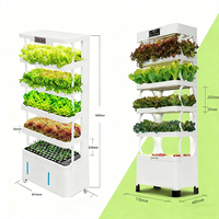 Cultivateur hydroponique avec moteur et pompe, lumière de culture LED intelligente, faible coût d'entretien, système d'agriculture verticale
