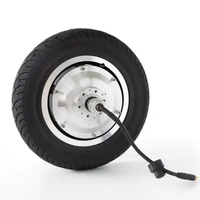 Moteur de roue sans balais 12V 10 pouces avec engrenage et encodeur pour trottinette, fauteuil roulant, chariot robot (étanche IP66)