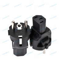 Adaptateur secteur EU vers IEC320 C13, prise mâle EU vers prise femelle IEC320 C13, prise de conversion EU (4,8 mm) 2 broches vers PDU/UPS, 10A 250V