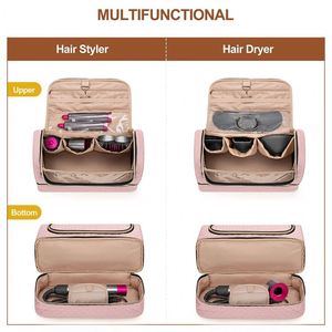Bolsa de Cosméticos de Gran Capacidad Personalizada de Fábrica BSCI, Bolsa de Almacenamiento de Herramientas de Peluquería de Viaje Doble con Múltiples Compartimentos - Product Image 3