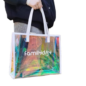 Sac fourre-tout en PVC personnalisé, écologique, durable, avec poignée en corde, pour le shopping, prix direct - Product Image 1