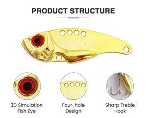 VIB çinko alaşım elektroliz Rattlesnake 3g-15g alt yem kiti sert yem jig cazibesi Crucian sazan PVC malzeme kancalar dahil - Product Image 5