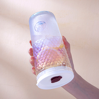 Verres en verre soufflé transparent faits à la main de style américain, ensemble de verres personnalisés avec logo par sublimation pour boissons froides, bière, café, thé, eau